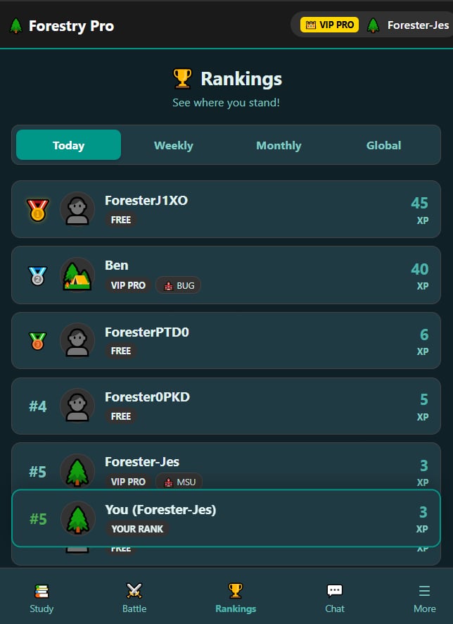 App Leaderboard and Gamification
